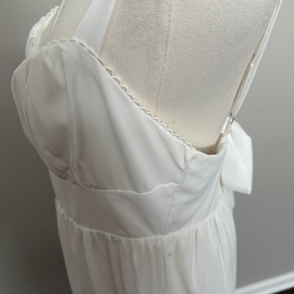 Princess Polly Dress Babydoll Mini Corset Slip Ruffle Eyelet Tie Back White - Picture 5 of 13